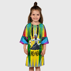Платье клеш для девочки We are Venom - Morty and Rick fantasy, цвет: 3D-принт — фото 2