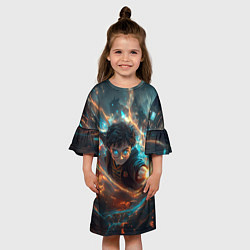 Платье клеш для девочки Гарри Поттер - вихрь магии, цвет: 3D-принт — фото 2