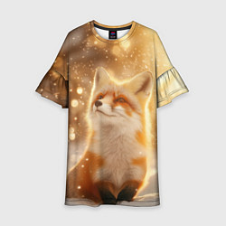 Детское платье Довольная рыжая лисичка