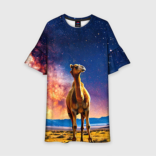 Детское платье Верблюд и звездное небо / 3D-принт – фото 1