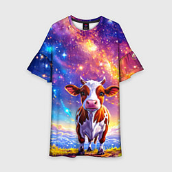 Детское платье Коровка и звездное небо