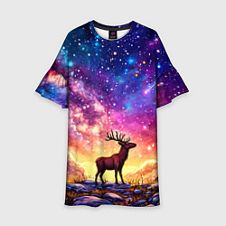 Детское платье Лось и звездное небо