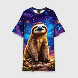 Детское платье Ленивец и звездное небо