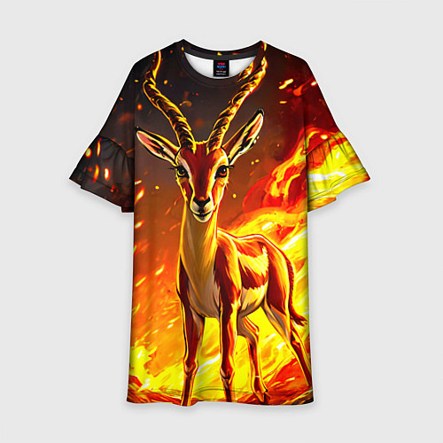 Детское платье Газель в огне / 3D-принт – фото 1