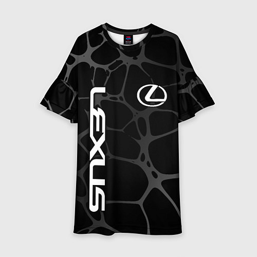 Детское платье Lexus - монохромный / 3D-принт – фото 1