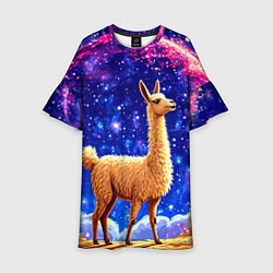 Детское платье Лама и звездное небо