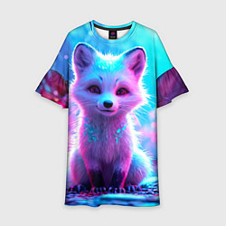 Детское платье Песец в неоновом свете