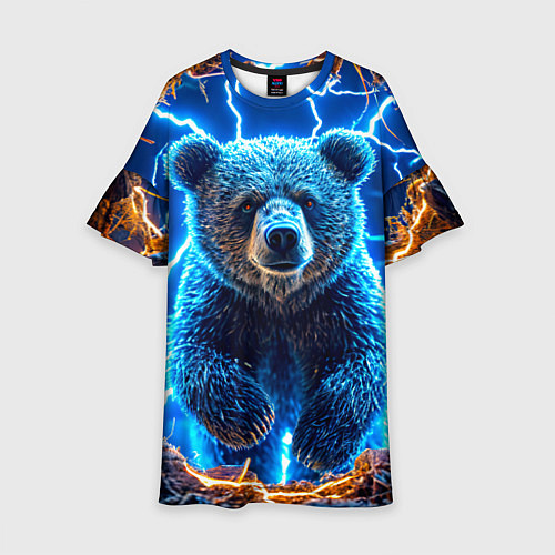 Детское платье Медведь и молния / 3D-принт – фото 1