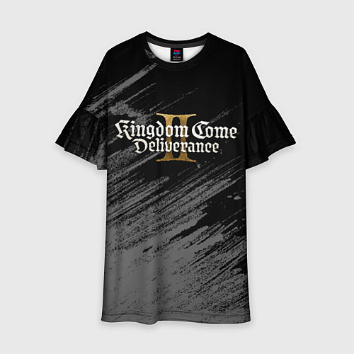 Детское платье Kingdom come 2 - монохромный / 3D-принт – фото 1
