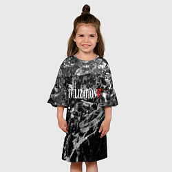 Платье клеш для девочки Civilization VII, цвет: 3D-принт — фото 2