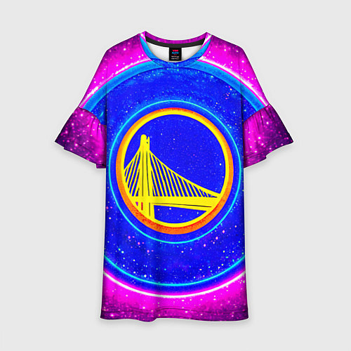 Детское платье Голден Стэйт Уорриорз звездный / 3D-принт – фото 1