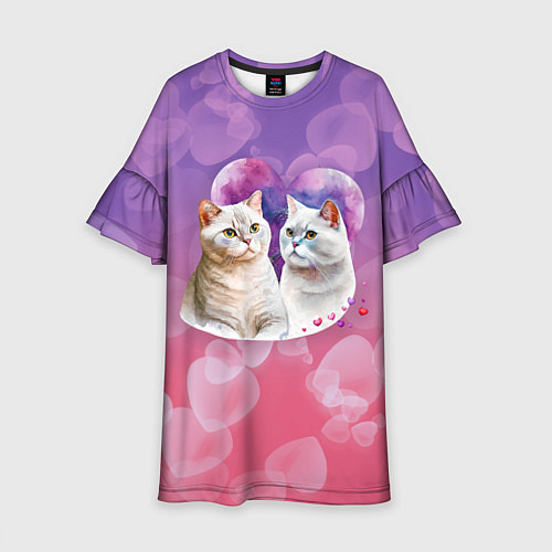 Детское платье Кошачья влюбленность / 3D-принт – фото 1