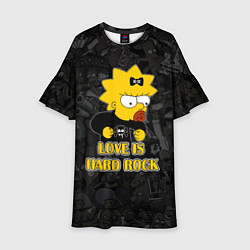 Платье клеш для девочки Мэгги Симпсон love is Hard rock, цвет: 3D-принт