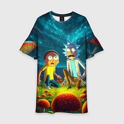 Детское платье Rick and Morty on the fly agaric planet