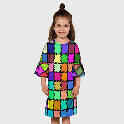 Платье клеш для девочки Лоскутки, цвет: 3D-принт — фото 2