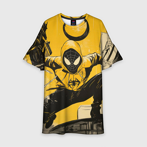 Детское платье Черный человек-паук / 3D-принт – фото 1