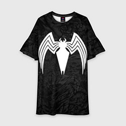 Платье клеш для девочки Знак венома с текстурой симбиота, цвет: 3D-принт