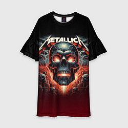Детское платье Metallica - fire skull