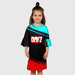 Платье клеш для девочки Dayz neon color, цвет: 3D-принт — фото 2