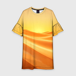 Платье клеш для девочки Золотые пески, цвет: 3D-принт