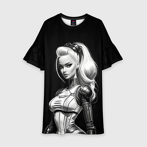 Детское платье Барби - киберпанк нейроарт / 3D-принт – фото 1