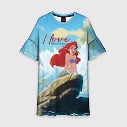 Детское платье Ariel I love the ocean - русалка - beautiful big p