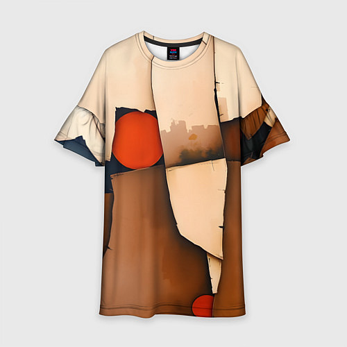 Детское платье Фрагментированная композиция / 3D-принт – фото 1