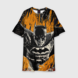 Платье клеш для девочки Бэтмен супергерой, цвет: 3D-принт