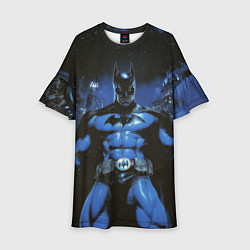 Детское платье Бэтмен синий город