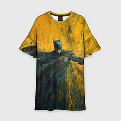 Детское платье Бэтмен нарисованный кистью