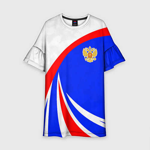 Детское платье Герб России - цвета флага / 3D-принт – фото 1