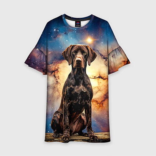 Детское платье Курцхаар и космос / 3D-принт – фото 1