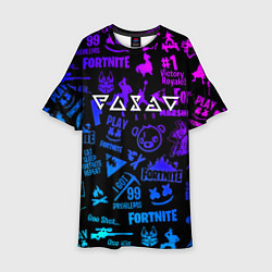 Платье клеш для девочки Ведьмак логотипы игр, цвет: 3D-принт