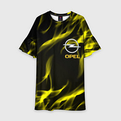 Платье клеш для девочки Opel огненный стиль, цвет: 3D-принт
