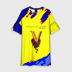 Детское платье Cyberpunk краски неоновые