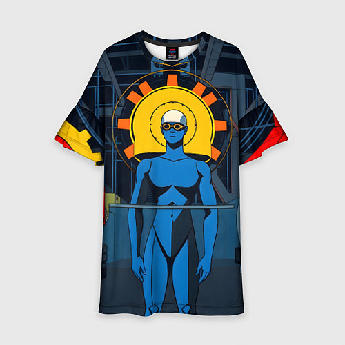 Детское платье Ретро фантастика / 3D-принт – фото 1