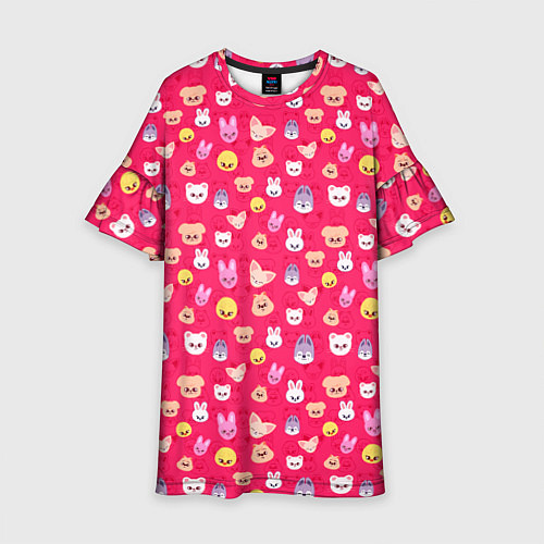 Детское платье Skzoo pattern pink / 3D-принт – фото 1