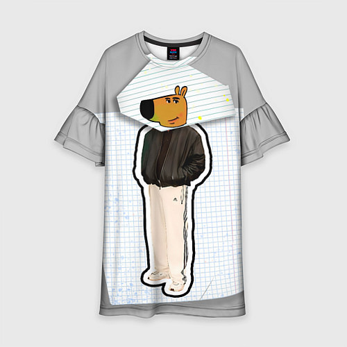 Детское платье Чиловый парень - свидетель мем / 3D-принт – фото 1