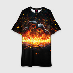 Детское платье Кикбоксеркие перчатки в огне