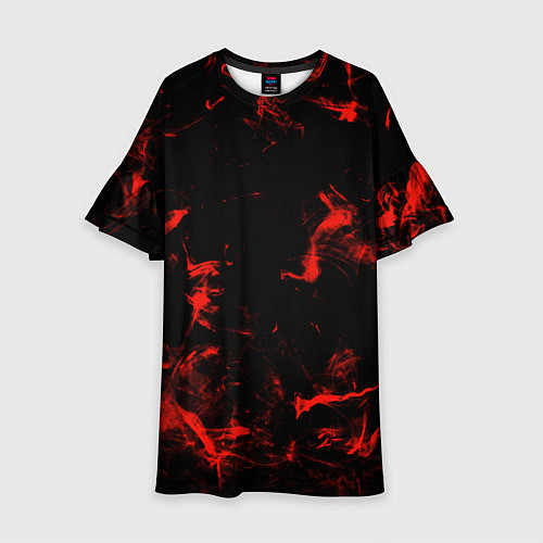 Детское платье Color red black / 3D-принт – фото 1