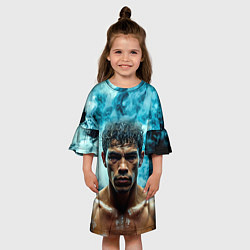 Платье клеш для девочки Артуро Гатти в дыму, цвет: 3D-принт — фото 2