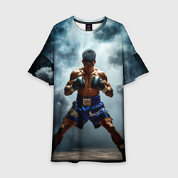 Детское платье Тайский боксер в дыму