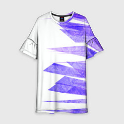 Платье клеш для девочки Color white purple, цвет: 3D-принт