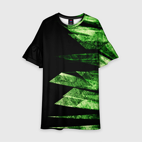 Детское платье Color green black / 3D-принт – фото 1