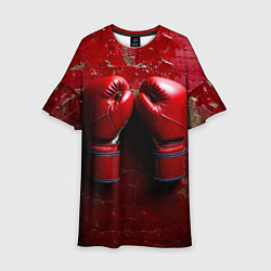 Детское платье Бойцовские перчатки на красном