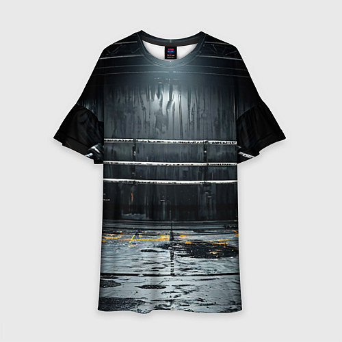 Детское платье Черный ринг / 3D-принт – фото 1