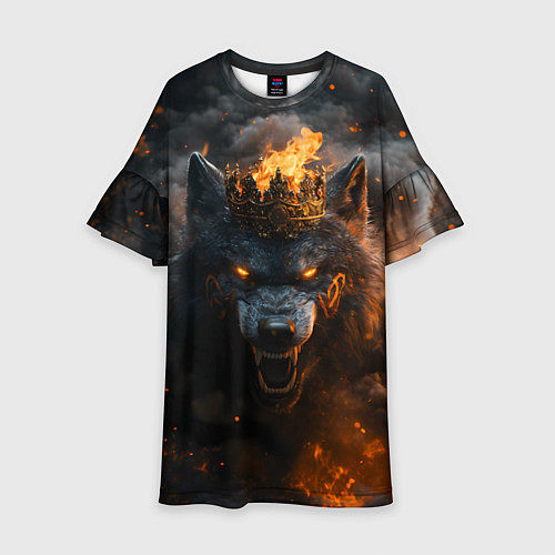 Детское платье Волк в огне / 3D-принт – фото 1