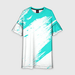 Детское платье Color white light blue
