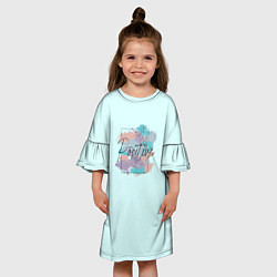 Платье клеш для девочки Mind positive, цвет: 3D-принт — фото 2