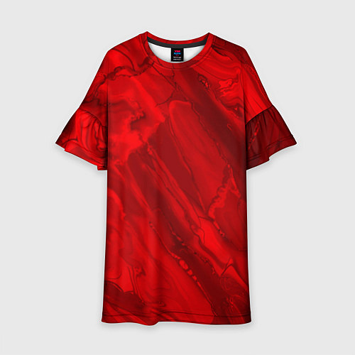 Детское платье Красный камень абстракция / 3D-принт – фото 1